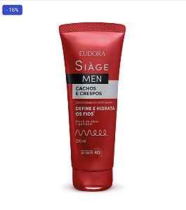 Condicionador Siàge Men Cachos e Crespos 200ml