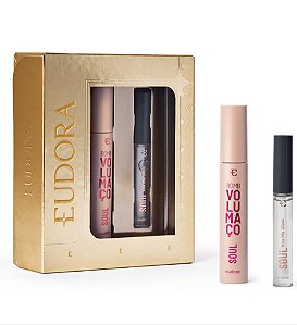 Kit Presente Natal SOUL: Gloss Labial Incolor 5,2ml + Máscara de Cílios BOMB Volumaço 10g