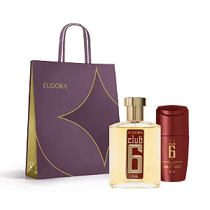 Kit  Club 6 Fever: Colônia 95ml + Desodorante Antitranspirante Roll On 55ml + Sacola M