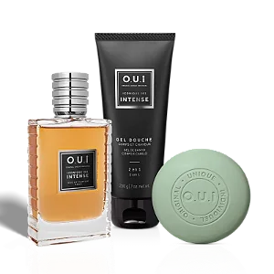 Combo Iconique 001 Intense: Eau De Parfum 75ml+ Shower Gel 200g + Sabonete de Barbear Savon Barbe 90g
