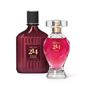 Combo Botica 214 African Sunrise: Eau De Parfum Floral Frutal 75ml + Eau De Parfum Fougére Amadeirado 90ml