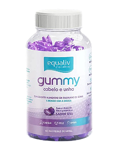 Gummy Cabelos e Unhas 60 pastilhas - Equaliv