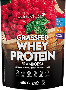 Whey Protein Grasffed Framboesa/450 g - Pura Vida