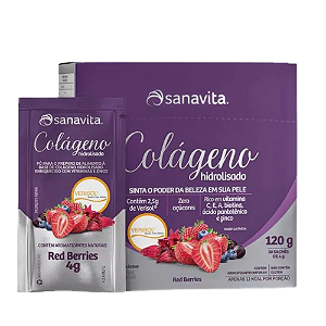 Colágeno verisol (red. Berries) sachê 120g - Sanavita