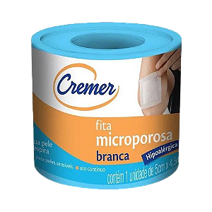 Fita microporosa branca 5cmx4,5m