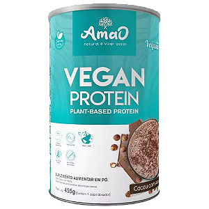 Vegan protein amao 455g - cacau c/ avelã