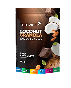 Granola coconut dark chocolate - s/açúcar - pura vida - 180g