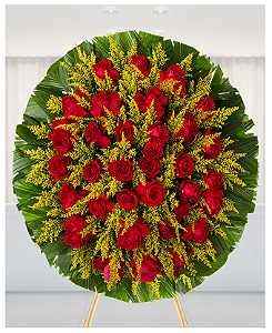 Coroa de Flores Rosas Vermelhas Explendor