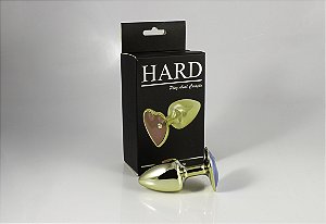 Plug 135gr Coração Dourado Com Detalhe em Strass