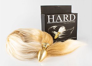 Plug Íntimo 100gr P Dourado com Rabo - Pelucia Importada