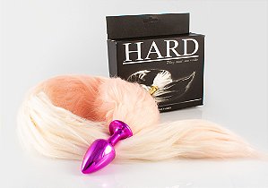 Plug Íntimo 100gr P Cromado com Rabo - Pelucia Importada