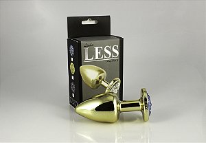 Plug Less G Dourado Com Pedra Cravejada