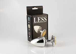 Plug LESS M Cromado com Pedra Cravejada