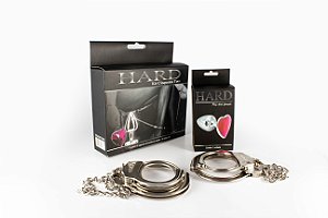 Kit com Algemas Tornozeleiras e Plug de Coração