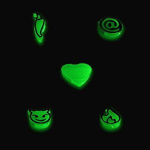 Separadores Emojis Personalizáveis fosforescente (pct com 10 unidades)