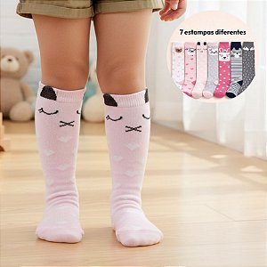Meia 3/4 Infantil de Algodão Divertida