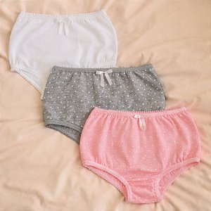 Calcinha infantil com laço - Kit com 3 peças