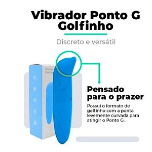 VIBRADOR GOLFINHO LISO AZUL PONTO G