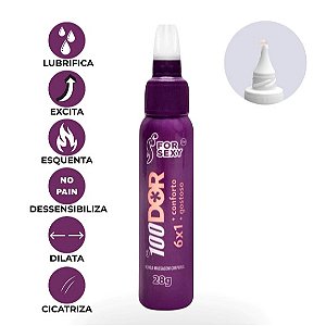 GEL LUBRIFICANTE 100 Dor FOR SEXY COM TEXTURA LEVE E AGRADÁVEL 28g