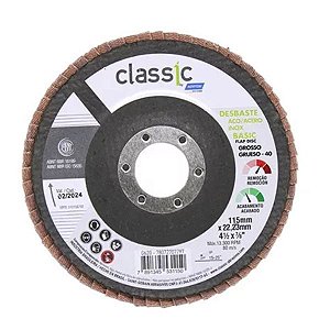 Disco flap norton classic g40 4.1/2"x3/64"x7/8" branco 7797 - 1150