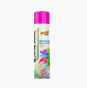 Tinta spray luminoso pink 400ml mundial prime