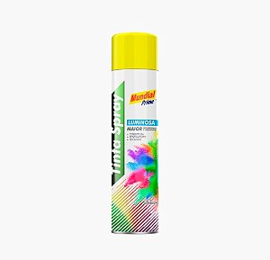 Tinta spray luminoso amarelo 400ml mundial prime