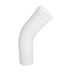 Curva krona 45° branca esgoto longa 75mm