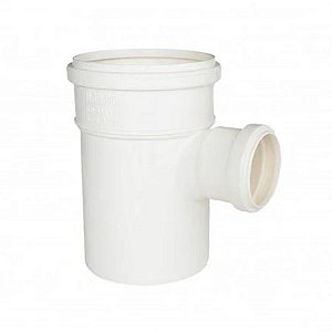 Tee amanco redução branco esgoto 100x50mm