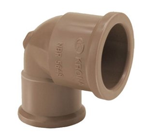 Cotovelo krona 90º de redução marrom 25 x 20mm