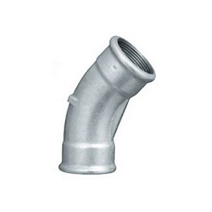 Curva 45 femea/femea galvanizado 1-1/4