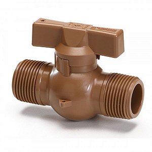 Registro marrom esfera pvc re-re c/manopla 3/4" polierg