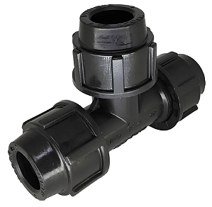Tee compressão derivação pp pead pn16 20mm polierg