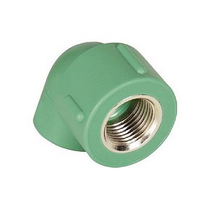 Cotovelo amanco inserto metalico f\f 90º ppr 25mm x 3\4''
