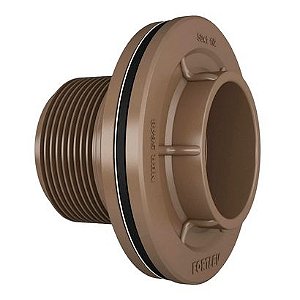 Adaptador flange  FORTLEV marrom soldável p/caixa dagua lr 32mm x 1" PACOTE C/6