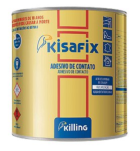 Adesivo solvente a base borracha 750g tradicional KISAFIX