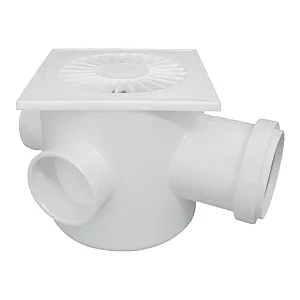 CAIXA SIFONADA QUADRADA BRANCA DN 100 X 100 X 50mm PLASTLIT