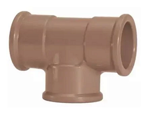 Tee TIGRE 90° marrom soldavel 32mm PACOTE C/15*