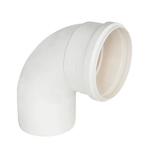 Curva plastilit 90° branco esgoto curta 100mm