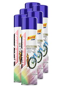 Tinta spray metálico azul 400ml mundial prime FARDO C/6