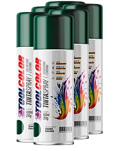 Tinta spray ug verde escuro 400ml - Toolcolor fardo c/6