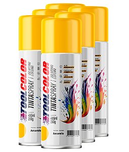 TINTA SPRAY 400ML TOOLCOLOR UG AMARELO fardo c/6