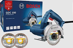 Serra marmore titan GDC 150 127V c/02 discos Bosch