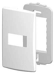 Placa alumbra 4x2 branca (1 horizontal) 6400