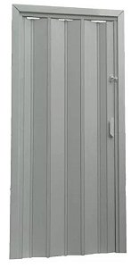 Porta sanfonada de pvc cinza larg 90cm Vitesse