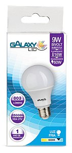 lampada led bulbo GALAXY 9w 6500k e-27 bivolt PACOTE C/10