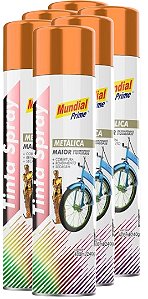 Tinta spray 400ml mundial prime metalica cobre fardo c/ 06un