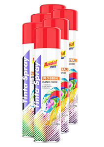 Tinta spray 400ml mundial prime ug vermelho fardo c/ 06un