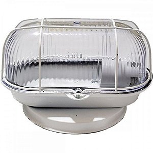 Luminaria. Tartaruga.  Chapa Branco C/vidro ANNLUX