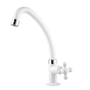 Torneira Plastica Viqua Mesa Bica Movel Cozinha Maruja Branca 1130502