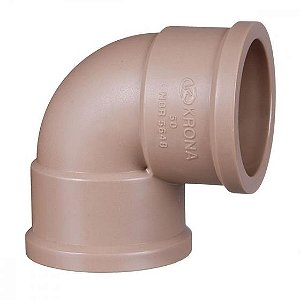 cotovelo krona marrom ll 50mm x 90